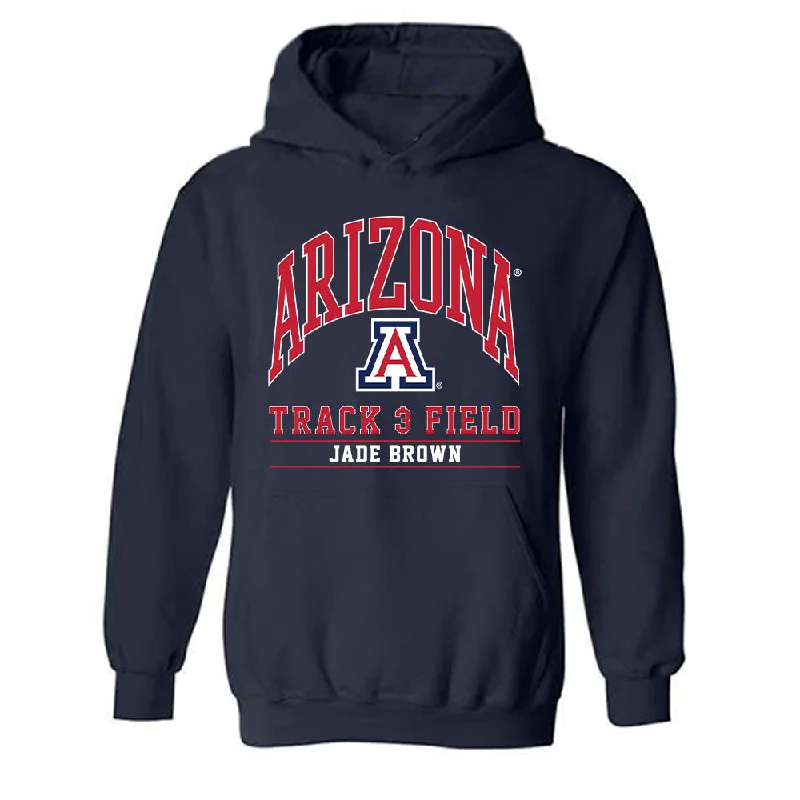 Arizona - NCAA Women's Track & Field : Jade Brown - Classic Fashion Shersey Hooded Sweatshirt Hoodie with Relaxed Fit Easy Casual Arizona - NCAA Women's Track & Field : Jade Brown - Classic Fashion Shersey Hooded Sweatshirt Hoodie with Relaxed Fit Easy Casual