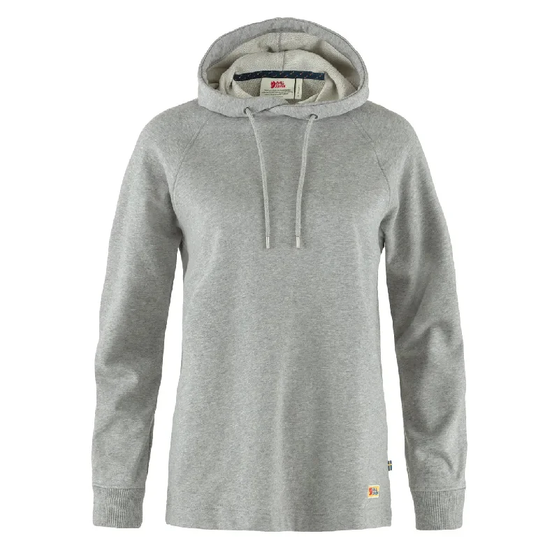 Fjallraven Womens Vardag Hoodie Grey Melange Hoodie with Mesh Breathable Sporty