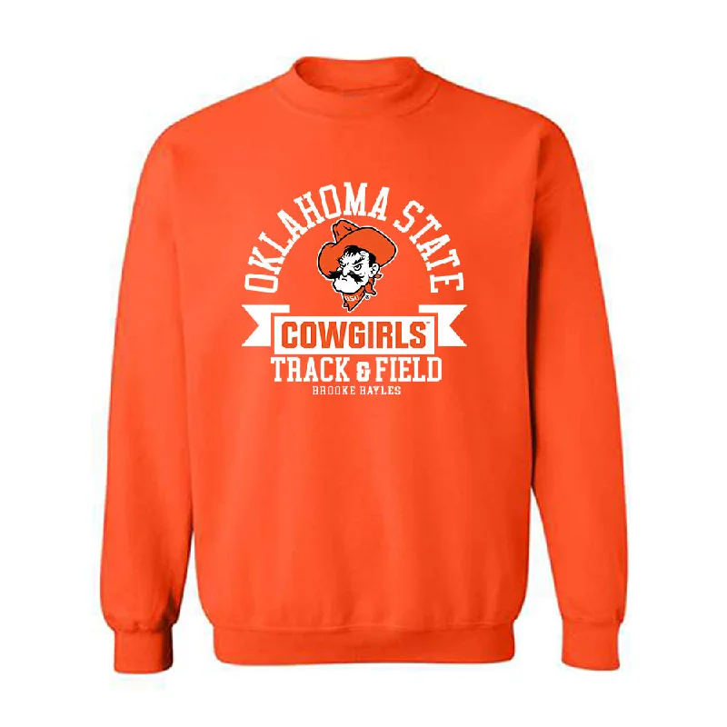 Oklahoma State - NCAA Women's Track & Field : Brooke Bayles - Classic Fashion Shersey Crewneck Sweatshirt Hoodie Dress Longline Feminine Oklahoma State - NCAA Women's Track & Field : Brooke Bayles - Classic Fashion Shersey Crewneck Sweatshirt Hoodie Dress Longline Feminine