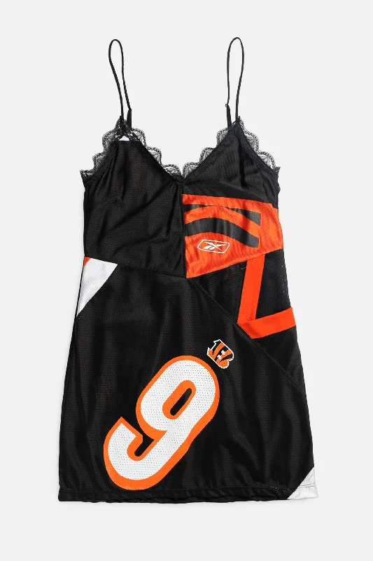 Rework Cincinnati Bengals NFL Lace Dress - S Tunics Trendy modern