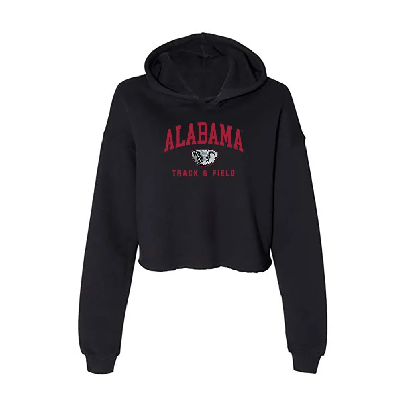 Alabama - NCAA Women's Track & Field : Miracle Ailes - Women's Crop Fleece Hoodie Hoodie with Hem Drawcord Adjustable Customizable