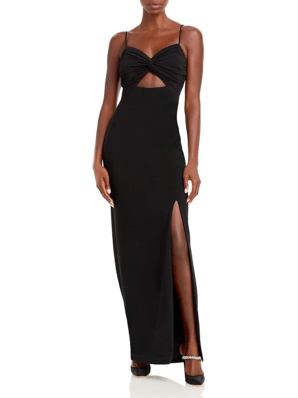 Womens Cut-Out Knot Front Evening Dress Tunics Versatile all-occasion