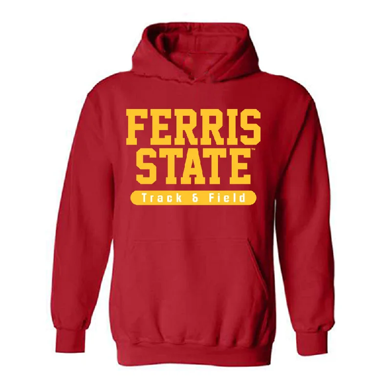 Ferris State - NCAA Women's Track & Field : Daisy Englund - Classic Shersey Hooded Sweatshirt Hoodie with Raglan Sleeves Sporty Comfortable Ferris State - NCAA Women's Track & Field : Daisy Englund - Classic Shersey Hooded Sweatshirt Hoodie with Raglan Sleeves Sporty Comfortable