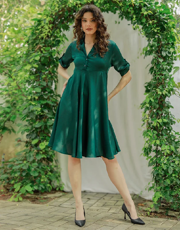 Baby Doll Dress with Tab Sleeves sweetheart Neckline Romantic
