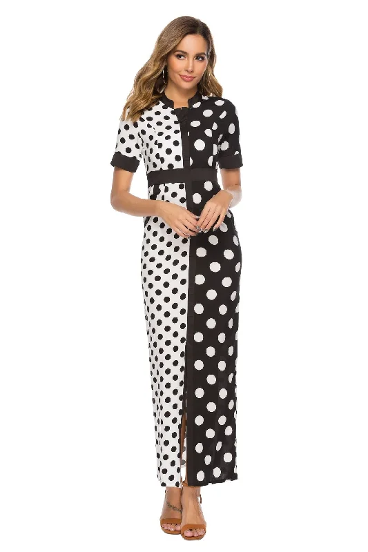 Ladies Sexy Party Dress Splice Office Long Dresses Women Off-the-shoulder Chic Trendy Ladies Sexy Party Dress Splice Office Long Dresses Women Off-the-shoulder Chic Trendy