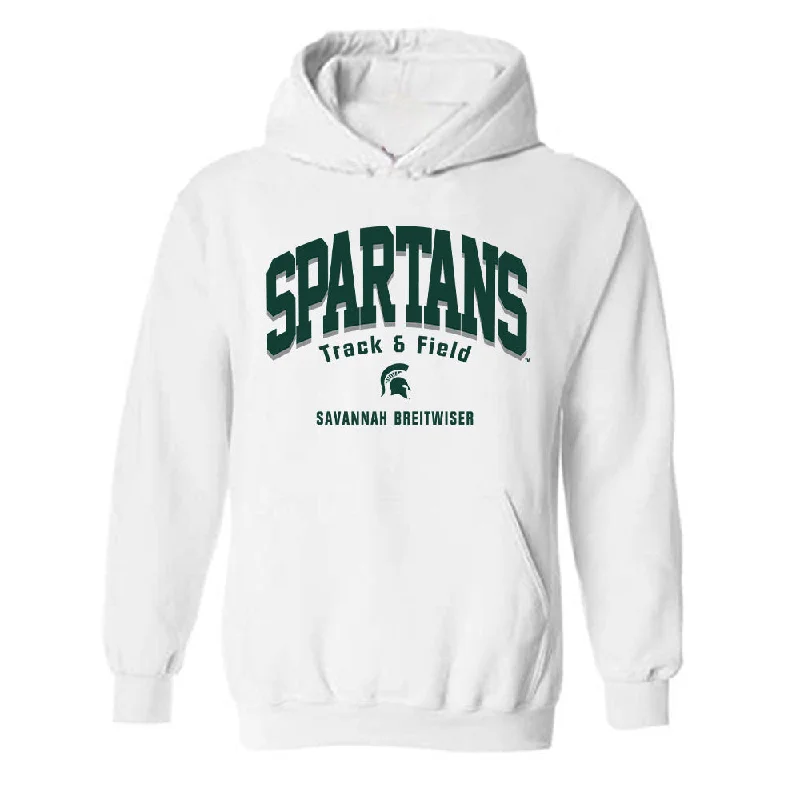 Michigan State - NCAA Women's Track & Field : Savannah Breitwiser - Classic Fashion Shersey Hooded Sweatshirt Hoodie with Ribbed Hem Stretchable Secure Michigan State - NCAA Women's Track & Field : Savannah Breitwiser - Classic Fashion Shersey Hooded Sweatshirt Hoodie with Ribbed Hem Stretchable Secure