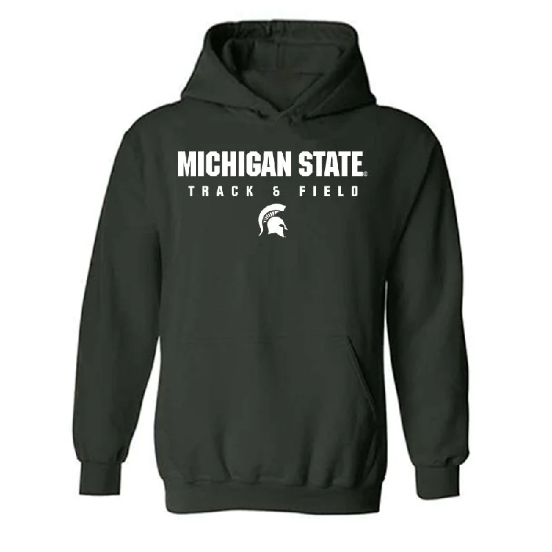 Michigan State - NCAA Women's Track & Field : Margaret Jones - Classic Shersey Hooded Sweatshirt Hoodie with Rhinestones Sparkly Elegant Michigan State - NCAA Women's Track & Field : Margaret Jones - Classic Shersey Hooded Sweatshirt Hoodie with Rhinestones Sparkly Elegant