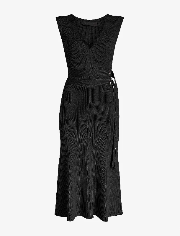 Madeline Dress in Rib Knit Tunics Solid Classic