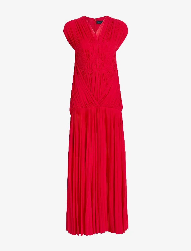 Rumi Dress in Pleated Jersey Bodycon Club Sequined