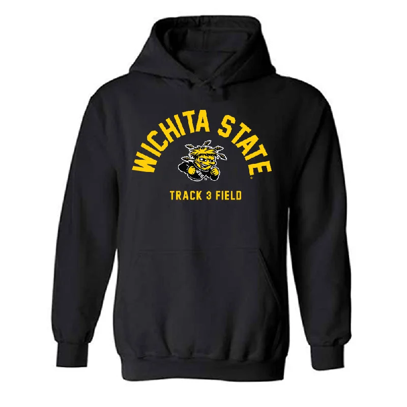 Wichita State - NCAA Women's Track & Field : Sydney Brown - Hooded Sweatshirt Hoodie with Back Slit Movement Comfort Wichita State - NCAA Women's Track & Field : Sydney Brown - Hooded Sweatshirt Hoodie with Back Slit Movement Comfort
