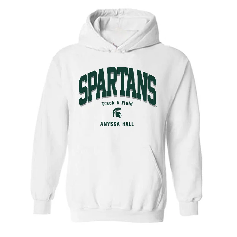Michigan State - NCAA Women's Track & Field : Anyssa Hall - Classic Fashion Shersey Hooded Sweatshirt Hoodie with Relaxed Fit Easy Casual Michigan State - NCAA Women's Track & Field : Anyssa Hall - Classic Fashion Shersey Hooded Sweatshirt Hoodie with Relaxed Fit Easy Casual