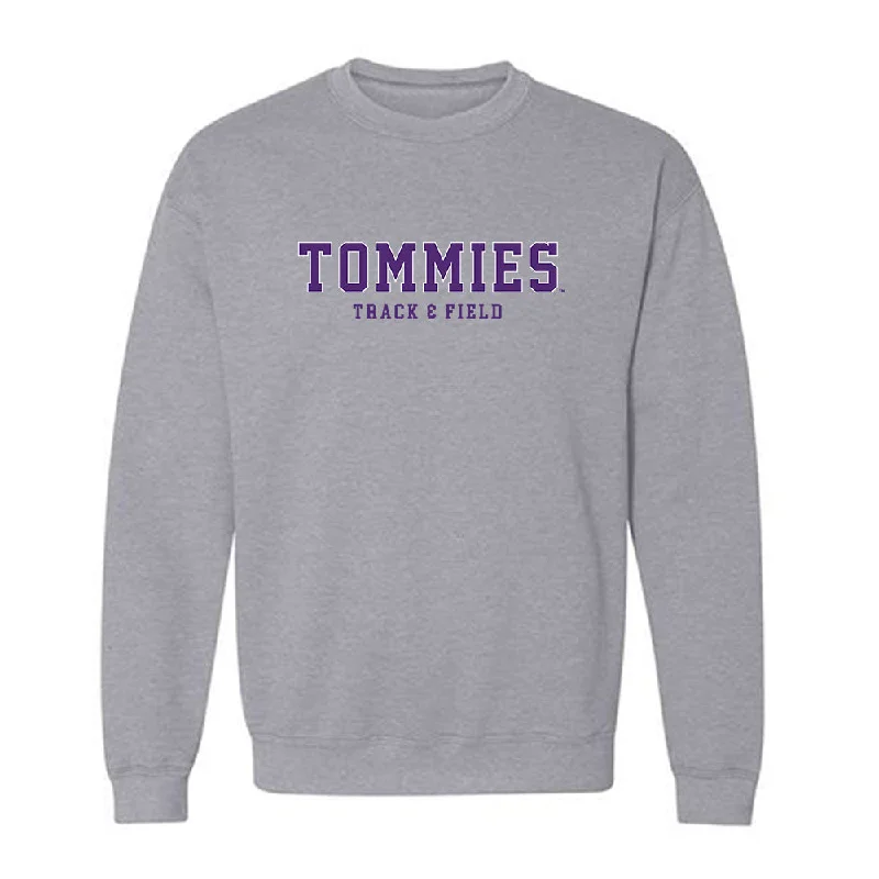 UST - NCAA Women's Track & Field : Kendall Hagness - Crewneck Sweatshirt Hoodie with Contrast Stitching Detailed Premium UST - NCAA Women's Track & Field : Kendall Hagness - Crewneck Sweatshirt Hoodie with Contrast Stitching Detailed Premium