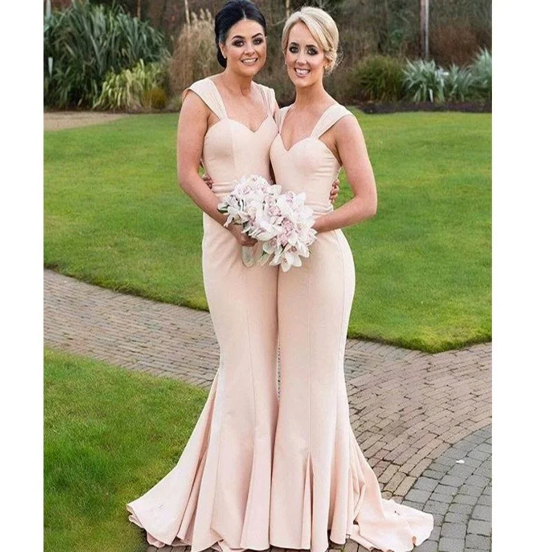 Cheap Mermaid Elegant Simple Bridesmaid Dresses, 2019 Straps Wedding Party Dresses, WG275 Tunics Sophisticated sleek Cheap Mermaid Elegant Simple Bridesmaid Dresses, 2019 Straps Wedding Party Dresses, WG275 Tunics Sophisticated sleek