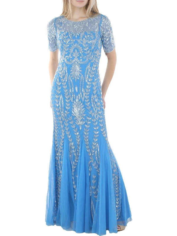 Womens Embellished Maxi Evening Dress Tunics Hiking breathable