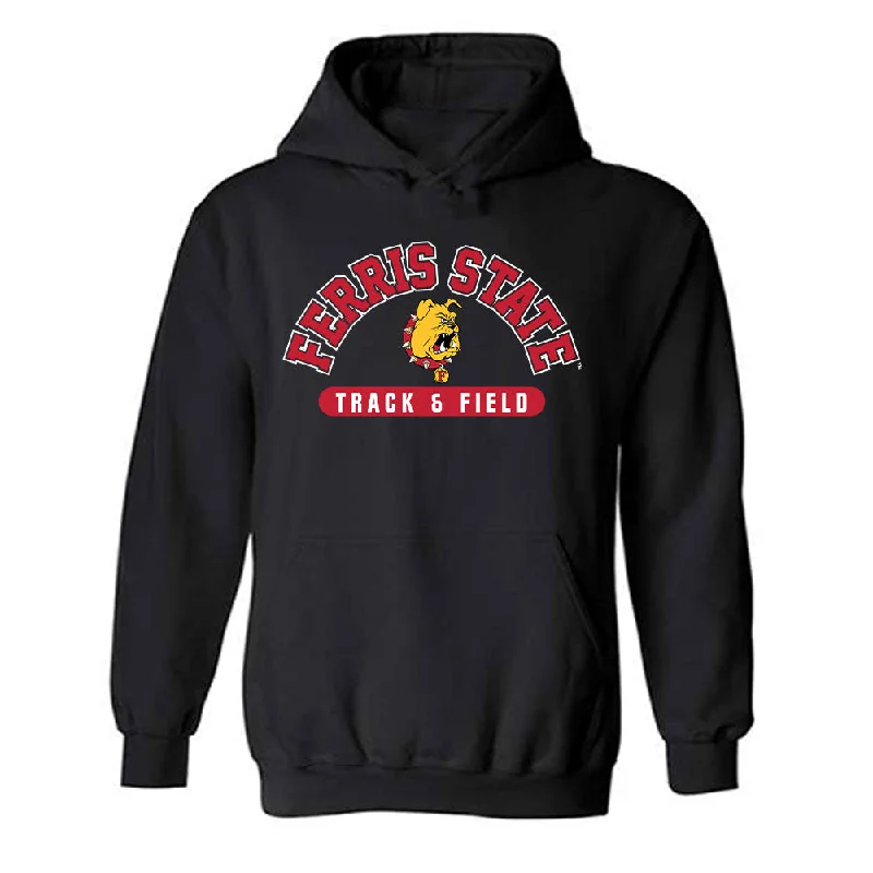 Ferris State - NCAA Women's Track & Field : Daisy Englund - Classic Shersey Hooded Sweatshirt Hoodie with Batwing Sleeves Loose Dramatic Ferris State - NCAA Women's Track & Field : Daisy Englund - Classic Shersey Hooded Sweatshirt Hoodie with Batwing Sleeves Loose Dramatic