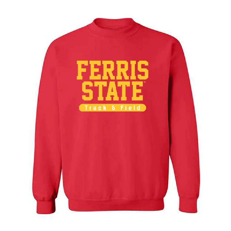 Ferris State - NCAA Women's Track & Field : Daisy Englund - Classic Shersey Crewneck Sweatshirt Hoodie with Rolled Sleeves Casual Relaxed Ferris State - NCAA Women's Track & Field : Daisy Englund - Classic Shersey Crewneck Sweatshirt Hoodie with Rolled Sleeves Casual Relaxed