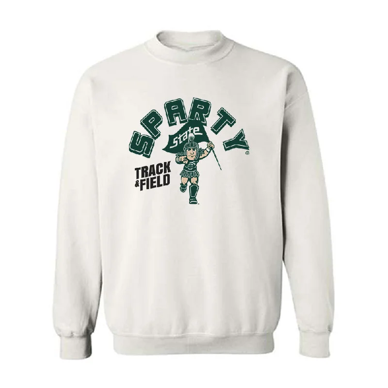Michigan State - NCAA Women's Track & Field : Anyssa Hall - Sports Shersey Crewneck Sweatshirt Hoodie with Distressed Vintage Worn Michigan State - NCAA Women's Track & Field : Anyssa Hall - Sports Shersey Crewneck Sweatshirt Hoodie with Distressed Vintage Worn