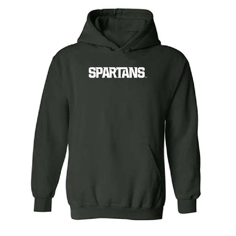Michigan State - NCAA Women's Track & Field : Margaret Jones - Generic Shersey Hooded Sweatshirt Hoodie with Stripes Bold Sporty Michigan State - NCAA Women's Track & Field : Margaret Jones - Generic Shersey Hooded Sweatshirt Hoodie with Stripes Bold Sporty