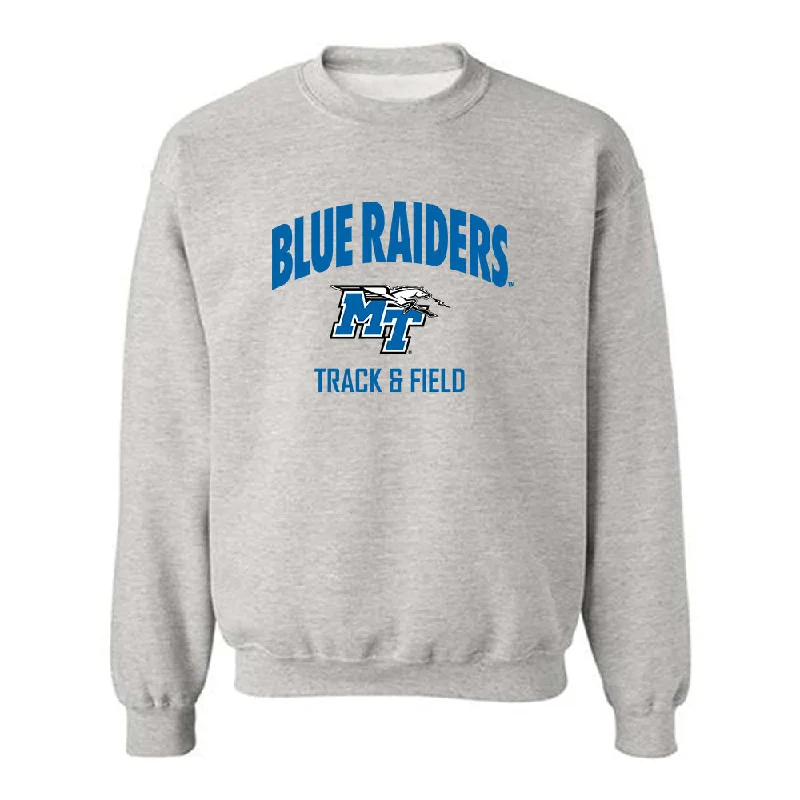 MTSU - NCAA Women's Track & Field : Xarya Udoumana - Classic Shersey Crewneck Sweatshirt Hoodie with Emblem Brand Identity MTSU - NCAA Women's Track & Field : Xarya Udoumana - Classic Shersey Crewneck Sweatshirt Hoodie with Emblem Brand Identity