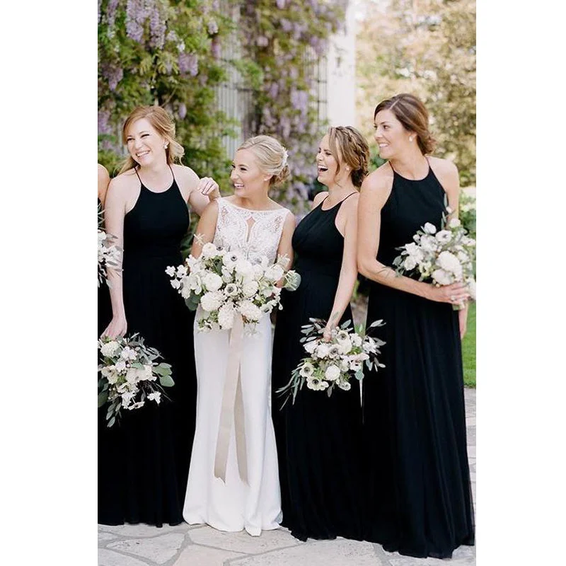 Simple Custom Made Popular Halter Long Bridesmaid Dresses, Wedding Party Dresses, WG521 Bodycon Fitted Nightout Simple Custom Made Popular Halter Long Bridesmaid Dresses, Wedding Party Dresses, WG521 Bodycon Fitted Nightout