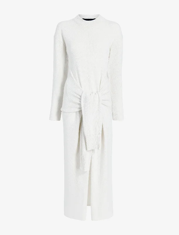 Luca Dress in Silk Cotton Crepe Knit Tunics Denim casual