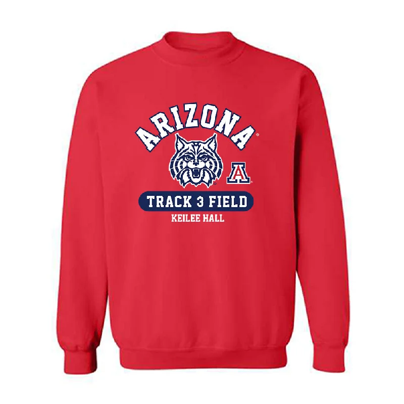 Arizona - NCAA Women's Track & Field : Keilee Hall - Classic Fashion Shersey Crewneck Sweatshirt Hoodie with Camouflage Military Edgy Arizona - NCAA Women's Track & Field : Keilee Hall - Classic Fashion Shersey Crewneck Sweatshirt Hoodie with Camouflage Military Edgy