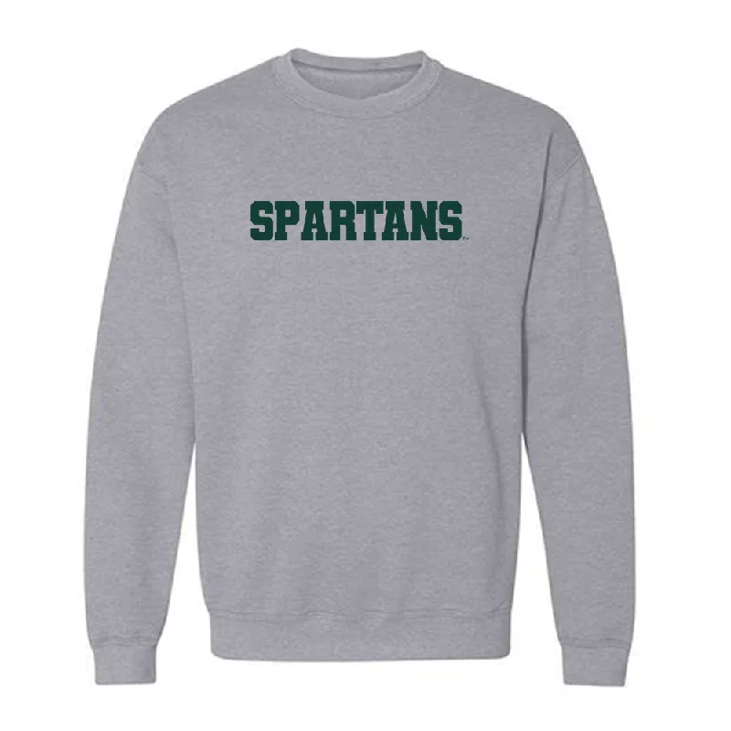 Michigan State - NCAA Women's Track & Field : Margaret Jones - Generic Shersey Crewneck Sweatshirt Hoodie with Cropped Fit Short Trendy