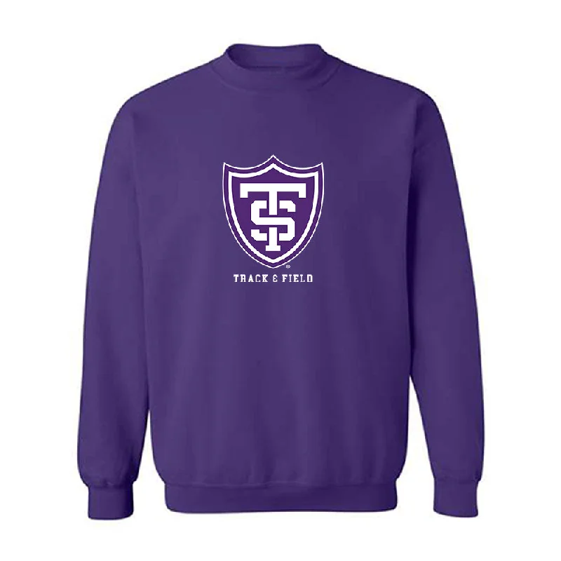 UST - NCAA Women's Track & Field : Kendall Hagness - Crewneck Sweatshirt Hoodie with Distressed Vintage Worn UST - NCAA Women's Track & Field : Kendall Hagness - Crewneck Sweatshirt Hoodie with Distressed Vintage Worn