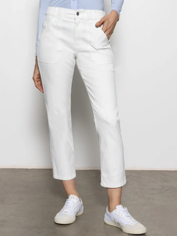 Sculpted Hayden Standard Rise Straight Crop Pant Brilliant White High-Waist Trousers Sculpted Hayden Standard Rise Straight Crop Pant Brilliant White High-Waist Trousers