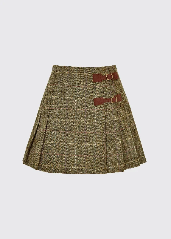 Blossom Tweed Skirt - Thistle leather skirt refined
