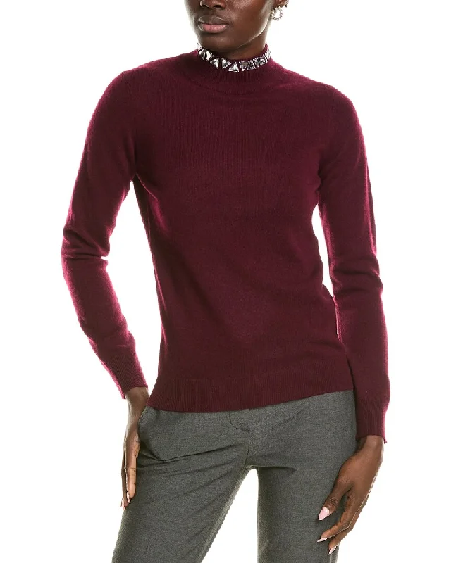 sofiacashmere Stone Trim Turtleneck Cashmere Sweater Turtle Neck Boat Neck Asymmetrical Neck sofiacashmere Stone Trim Turtleneck Cashmere Sweater Turtle Neck Boat Neck Asymmetrical Neck