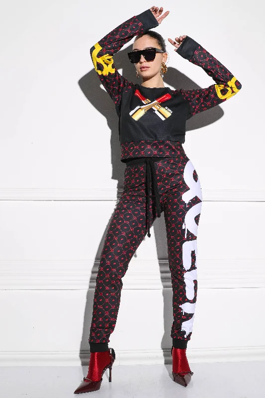Happiness Queen & Glam pants Elegant Wool Trousers