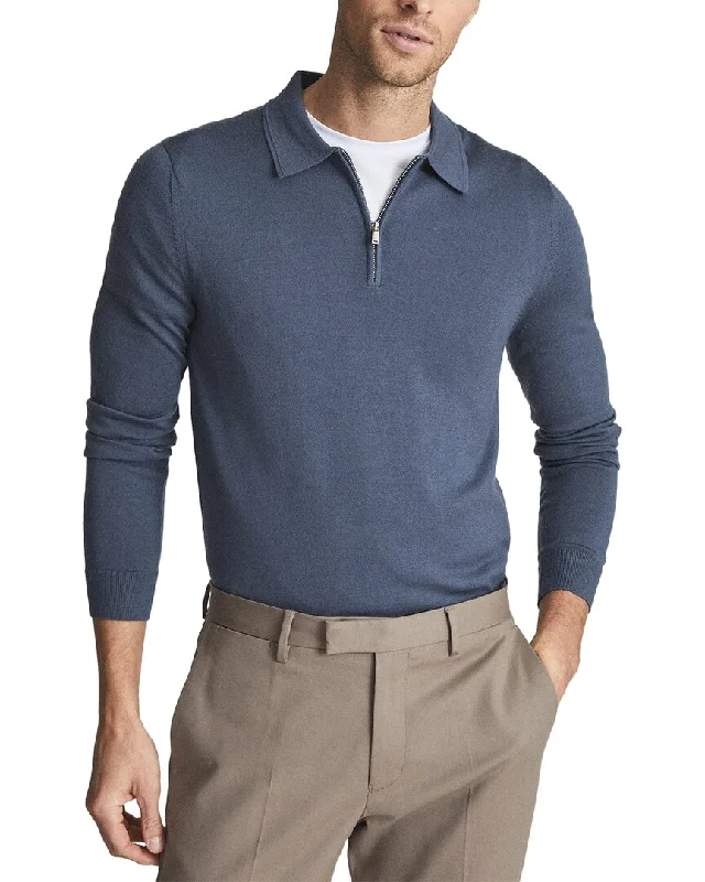Reiss Robertson Wool Sweater Print Jacquard Patchwork