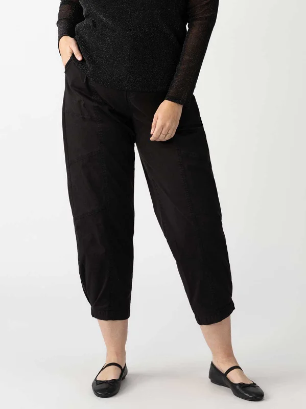 Sahara Tapered Pant Black Extended Sizing Warm Wool Trousers