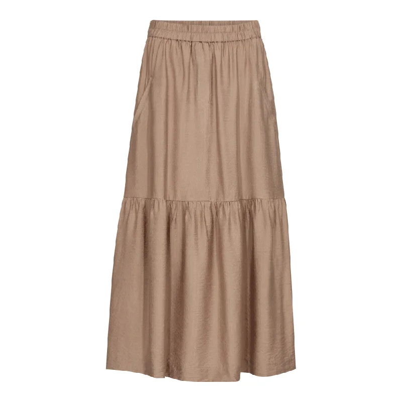 Cocouture - HeraCC Gypsy Skirt - Nude wool skirt breathable