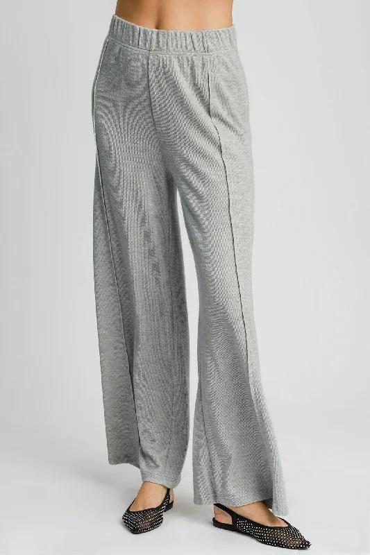 Hazel Blues® |  Umgee Elastic Waist Wide Leg Knit Pants Cozy Maternity Pants