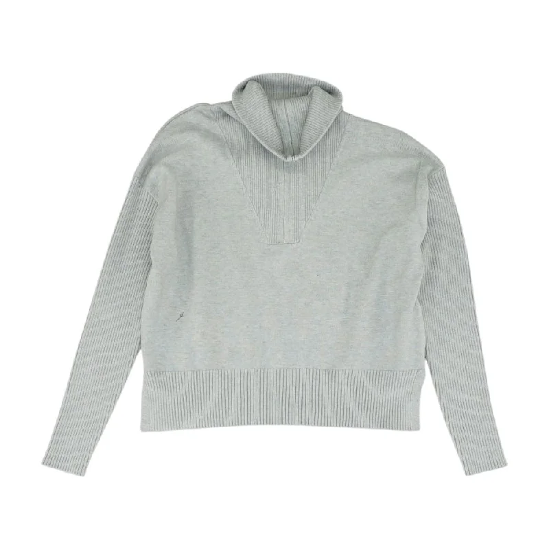 Gray Solid 1/4 Zip Sweater Boxy Sweater Fitted Sweater A-Line