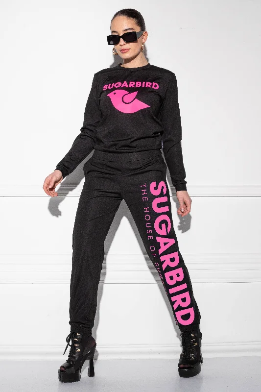 Szolonia Black & Pink pants Comfy Athletic Pants