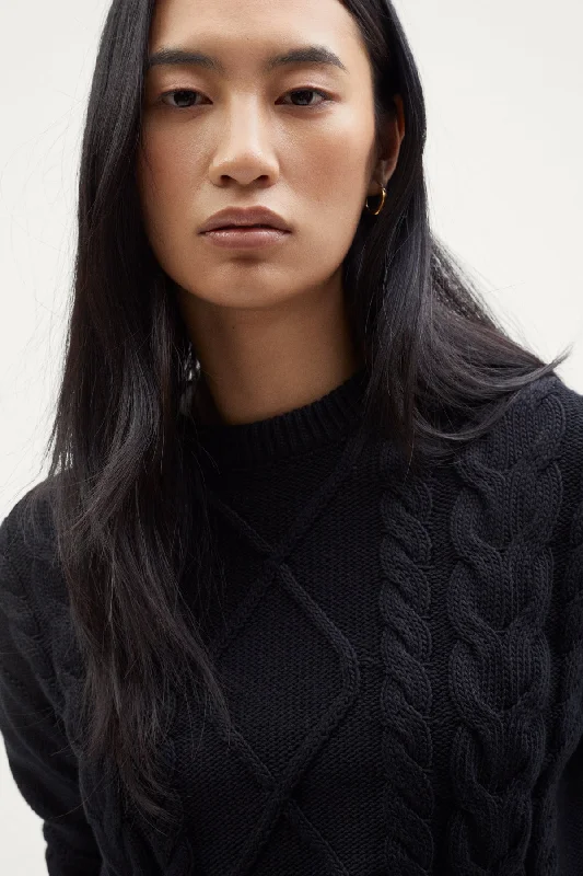 The Organic Cotton Aran Tricot Sweater Lightweight Heavyweight Midweight