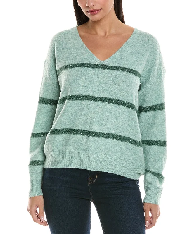 ANNA KAY Kelly Moi Striped Cashmere-Blend Sweater Stylish Fashionable Trendy