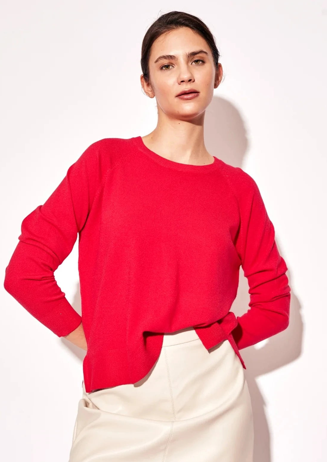 classic crew sweater Jersey Fabric Tulle Fabric Batik Fabric
