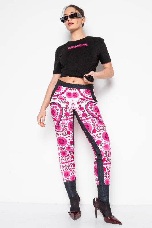Danina Pink Matyó pants Stylish Slim Trousers