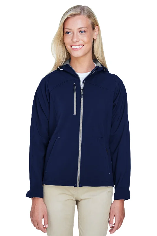 North End Womens Prospect Water Resistant Full Zip Hooded Jacket - Classic Navy Blue Satin Jacket Silk Jacket Chiffon Jacket North End Womens Prospect Water Resistant Full Zip Hooded Jacket - Classic Navy Blue Satin Jacket Silk Jacket Chiffon Jacket