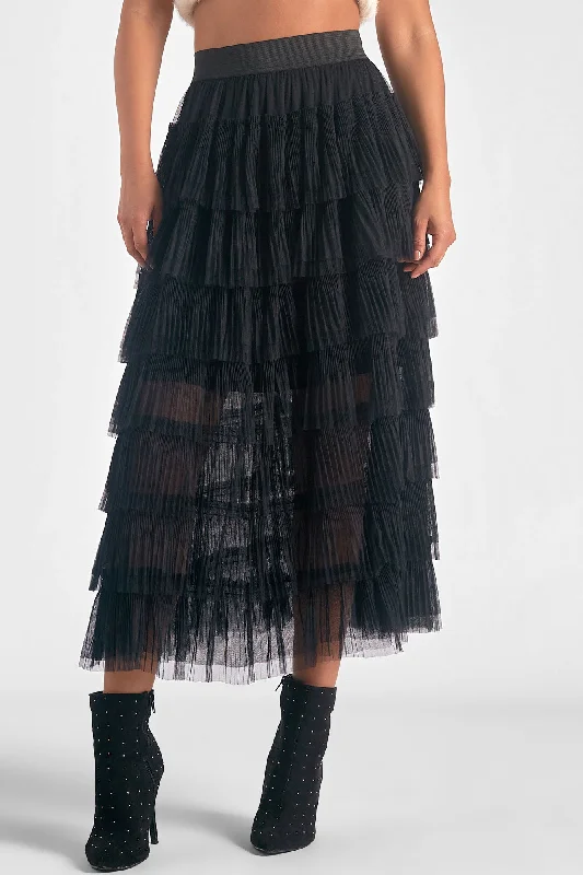 Tuile Layered  Skirt cashmere skirt plush