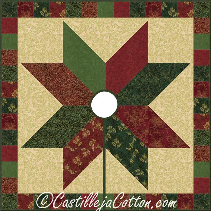 Starlight Tree Skirt CJC-241618e - Downloadable Pattern silk skirt smooth