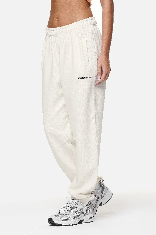 Villa High Waisted Sweat Pants Washed Coconut Milk Black Gum Comfortable Jogging Pants