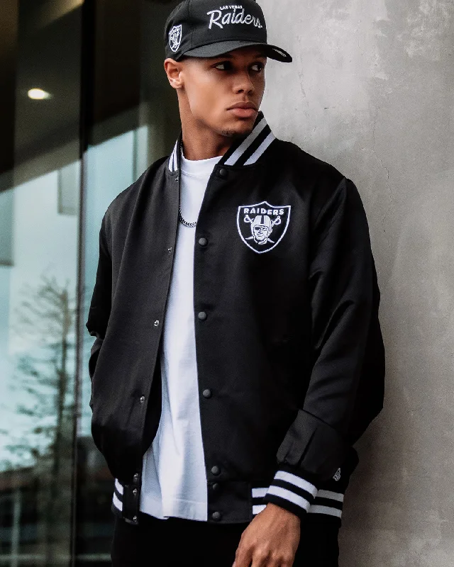 New Era Las Vegas Raiders Varsity Jacket Black Faux Fur Jacket Real Fur Jacket Shearling Jacket New Era Las Vegas Raiders Varsity Jacket Black Faux Fur Jacket Real Fur Jacket Shearling Jacket