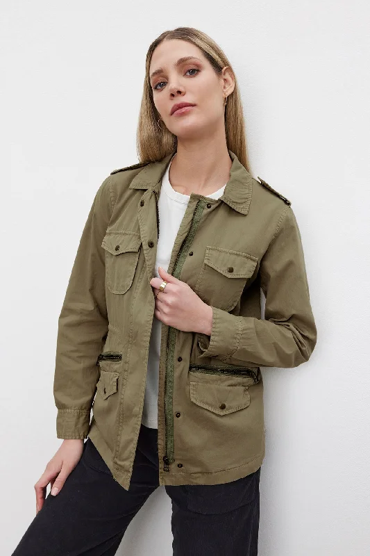 RUBY LIGHT-WEIGHT ARMY JACKET Cotton Jacket Linen Jacket Terry Jacket