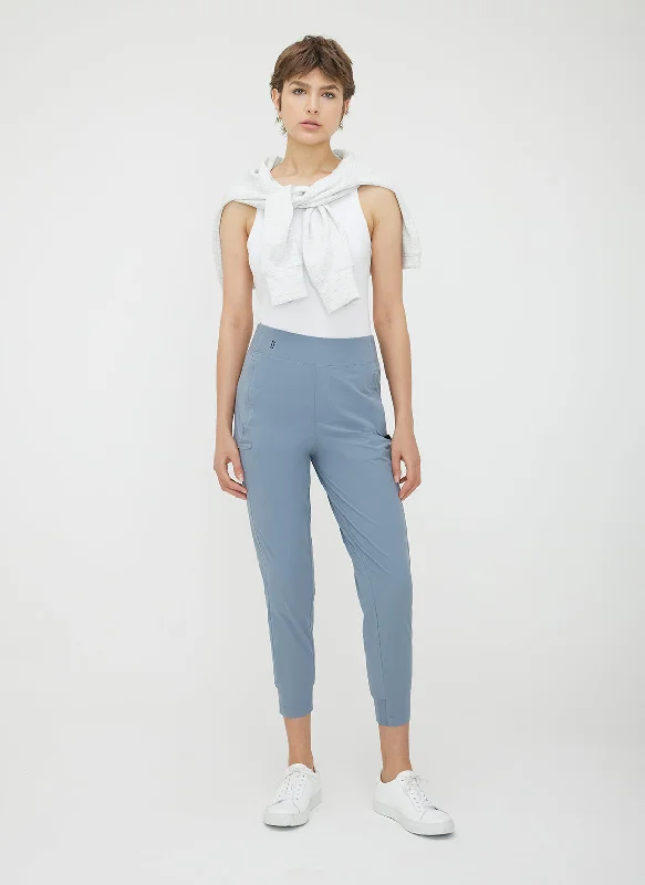 Chloe Rib Waistband Pants Formal Wide-Leg Pants