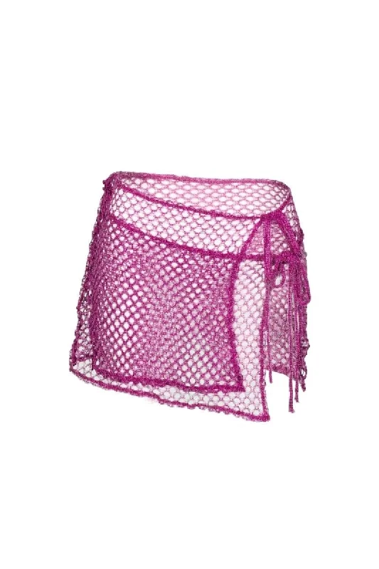 PINK MESH BEACH MINI SKIRT corduroy skirt durable